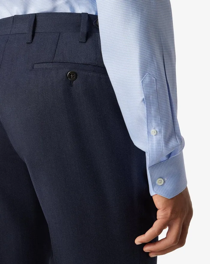 Corneliani Pants Blue Flannel Wool Trousers 8211 Men