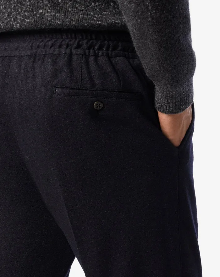Corneliani Pants Blue Navy Jersey Wool Jogger Trousers For Men 8211 Men