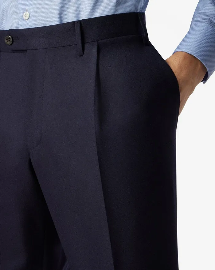 Corneliani Pants Dark Blue 1 Pleated Pure Wool Trousers For Men 8211 Men