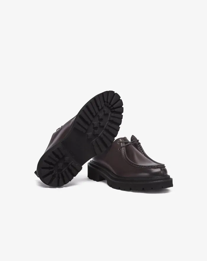 Corneliani Shoes Dark Brown Aged Calfskin Nordic Shoes For Men 8211 Men