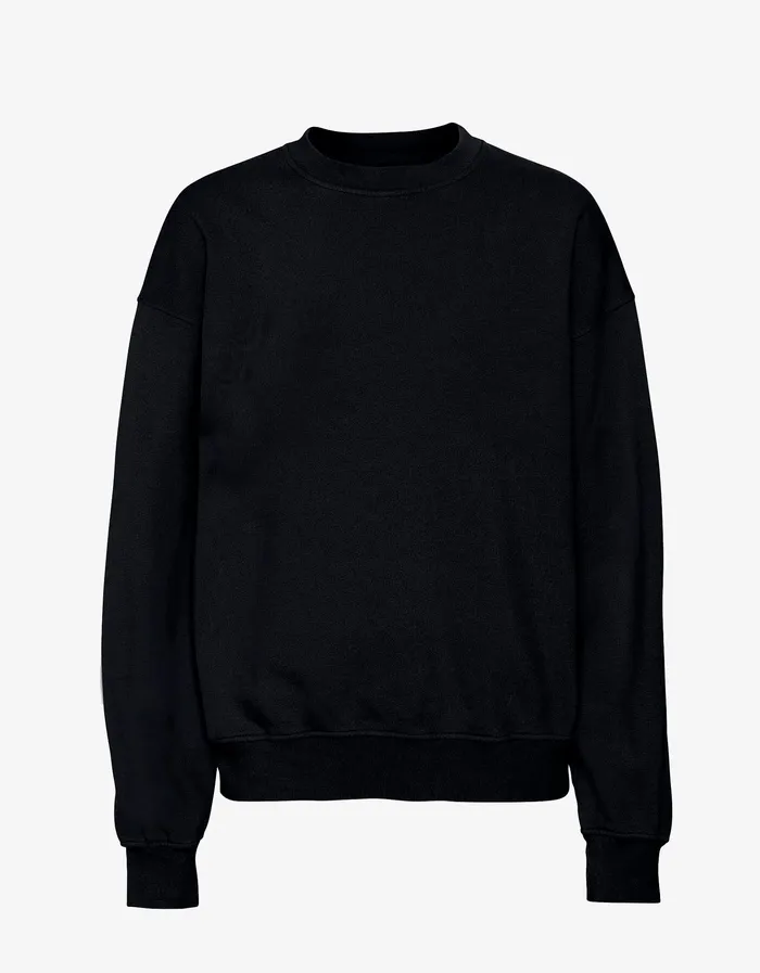 Crewneck Sweatshirts Organic Oversized Crew 8211 Deep Black Colorfulstandard Women