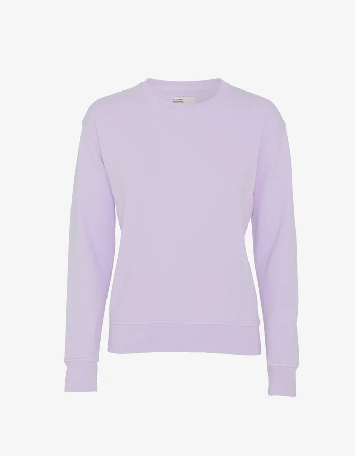 Crewneck Sweatshirts Women Classic Organic Crew 8211 Soft Lavender Colorfulstandard Women