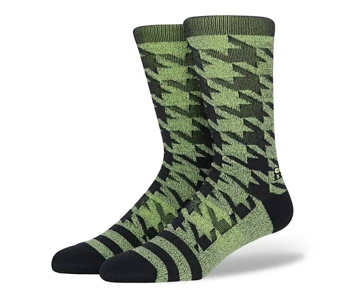 CrocsSocks Houndstooth Crew Limeade Multi MenWomen Crocs Socks