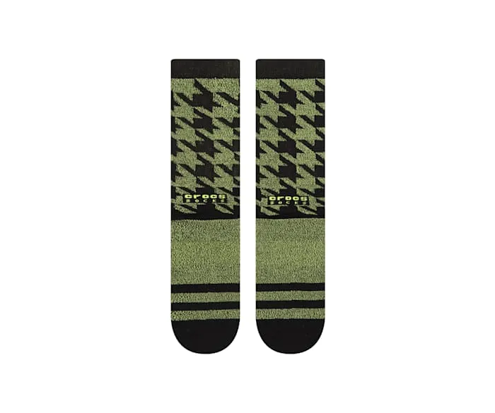CrocsSocks Houndstooth Crew Limeade Multi MenWomen Crocs Socks
