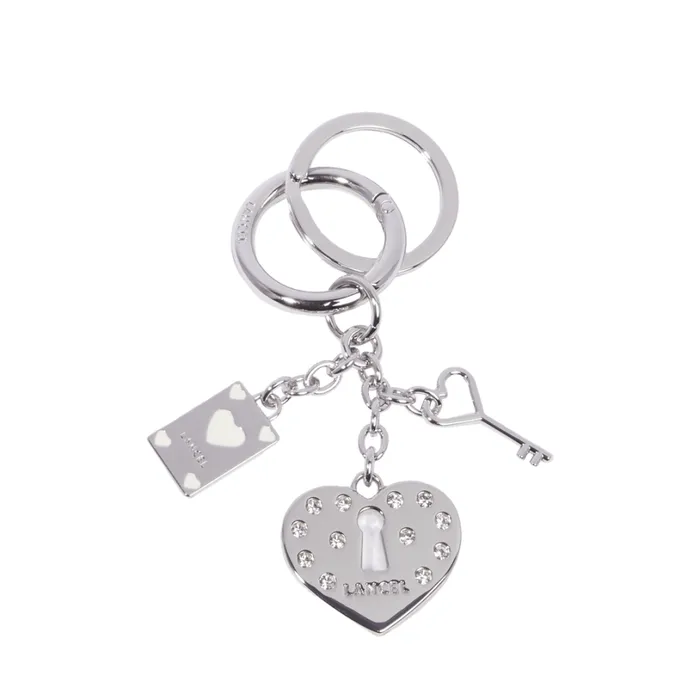 Crush Keyring Shiny Nickel Women Lancel Key Ring