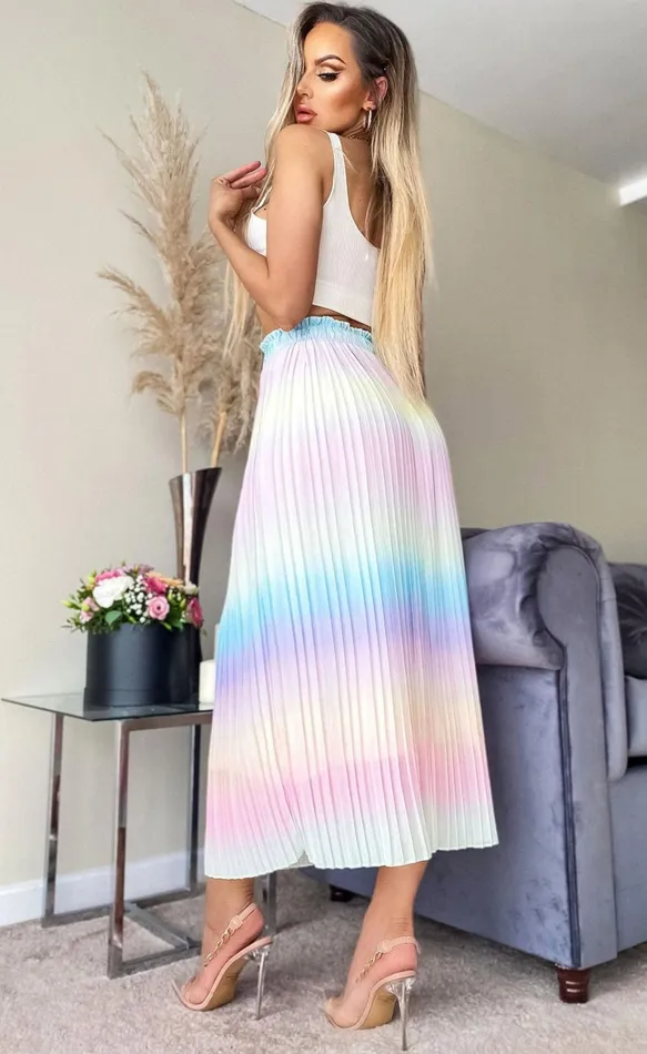 Dainton Pleated Ombre Midi Skirt Women Missfiga SkirtsShorts