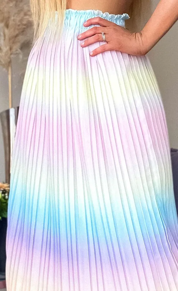Dainton Pleated Ombre Midi Skirt Women Missfiga SkirtsShorts