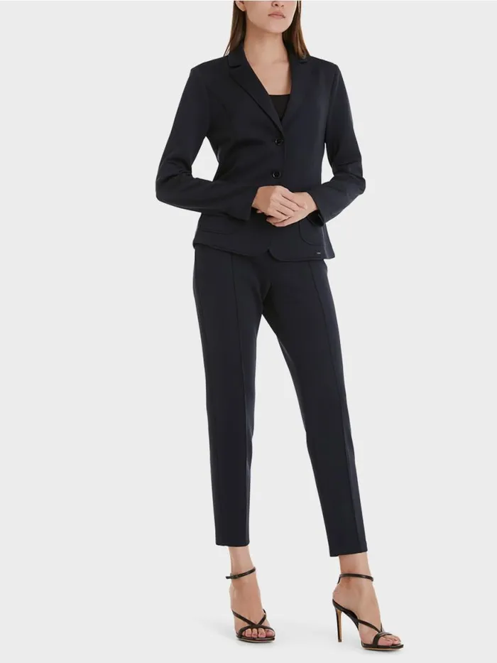 Damen Marc Cain Blazer Blazer Mit Aufgesetzten Taschen Midnight Blue