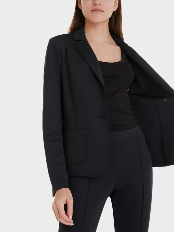 Damen Marc Cain Blazer Blazer Mit Aufgesetzten Taschen Midnight Blue