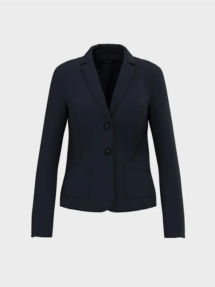 Damen Marc Cain Blazer Blazer Mit Aufgesetzten Taschen Midnight Blue