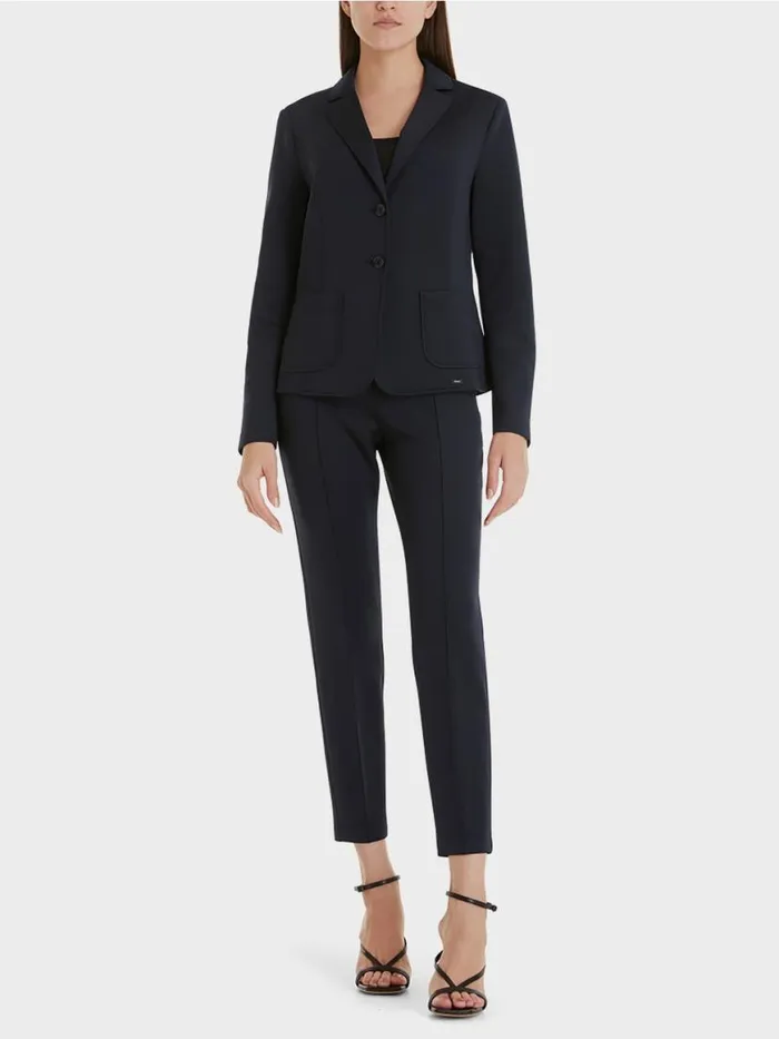 Damen Marc Cain Blazer Blazer Mit Aufgesetzten Taschen Midnight Blue