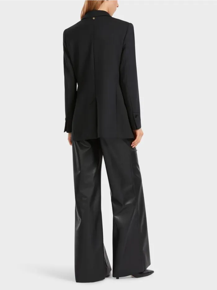 Damen Marc Cain Blazer Figurnaher Blazer Mit Ziertaschen Black
