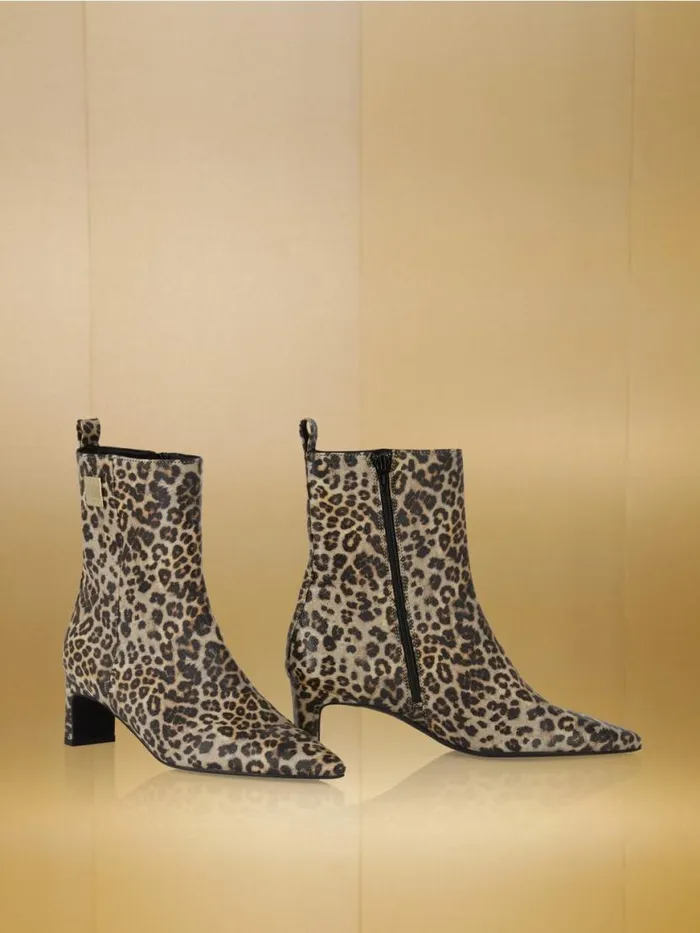 Damen Marc Cain Schuhe ZipBootie Aus Leder Granola