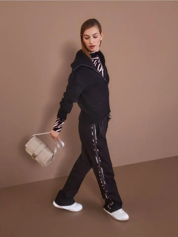 Damen Marc Cain Shirts and Tops LangarmShirt Mit LeoPrint Campari