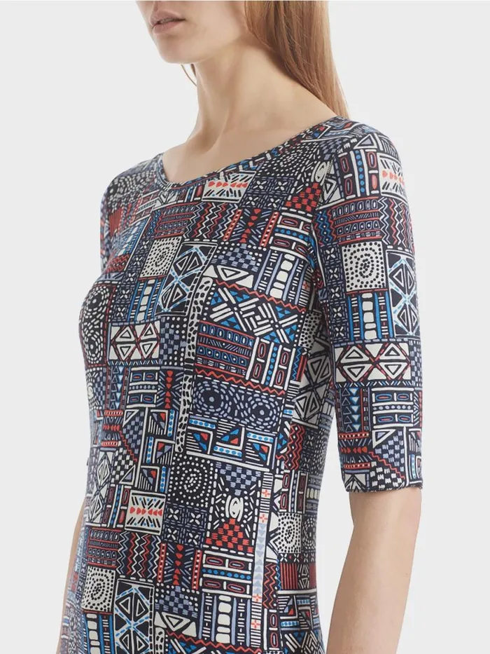Damen Marc Cain Shirts and Tops Shirt Mit Ethno Print Riviera