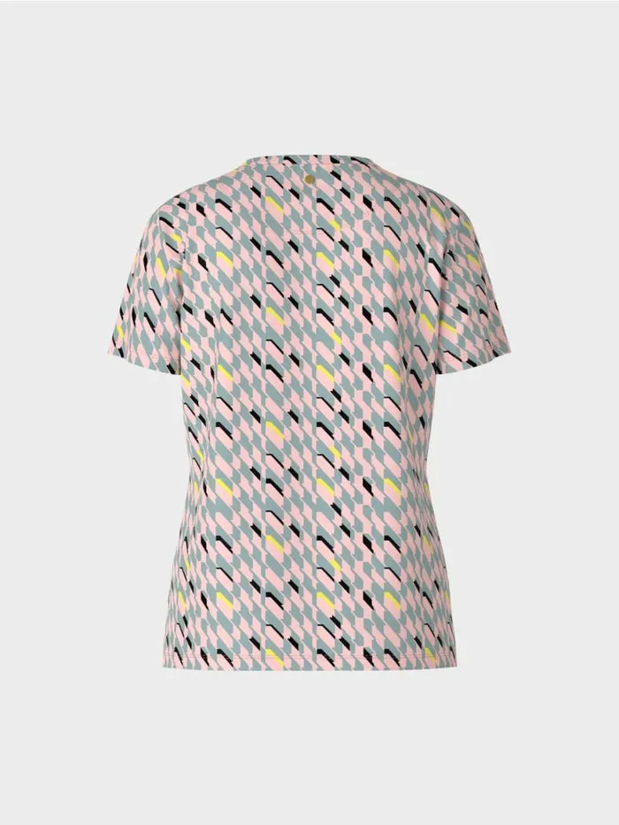 Damen Marc Cain Shirts and Tops TShirt Mit Grafischem Dessin Dark Sky Blue
