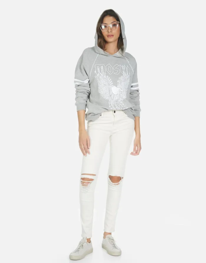 Davina Moshi Eagle Heather Grey Women039s Lauren Moshi Hoodies