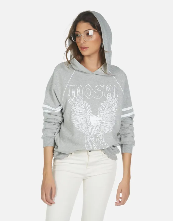 Davina Moshi Eagle Heather Grey Women039s Lauren Moshi Hoodies