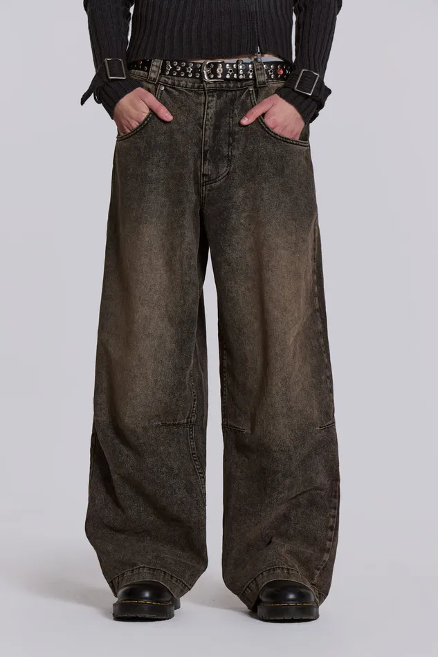 Denim Jaded London Men Shop Acid Brown Colossus Jeans