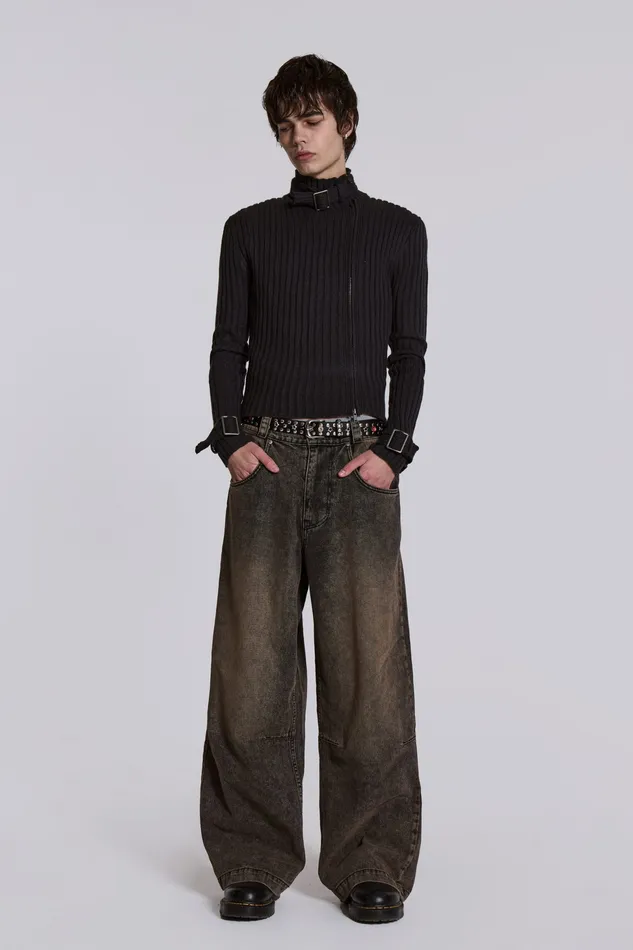 Denim Jaded London Men Shop Acid Brown Colossus Jeans