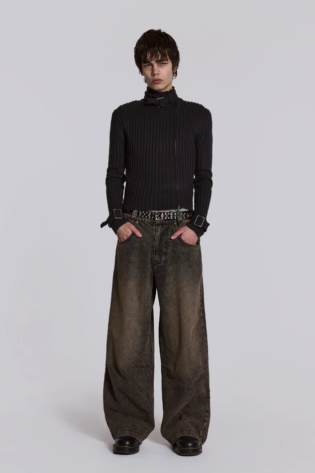Denim Jaded London Men Shop Acid Brown Colossus Jeans