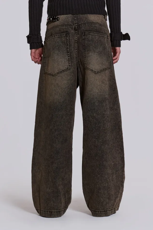 Denim Jaded London Men Shop Acid Brown Colossus Jeans