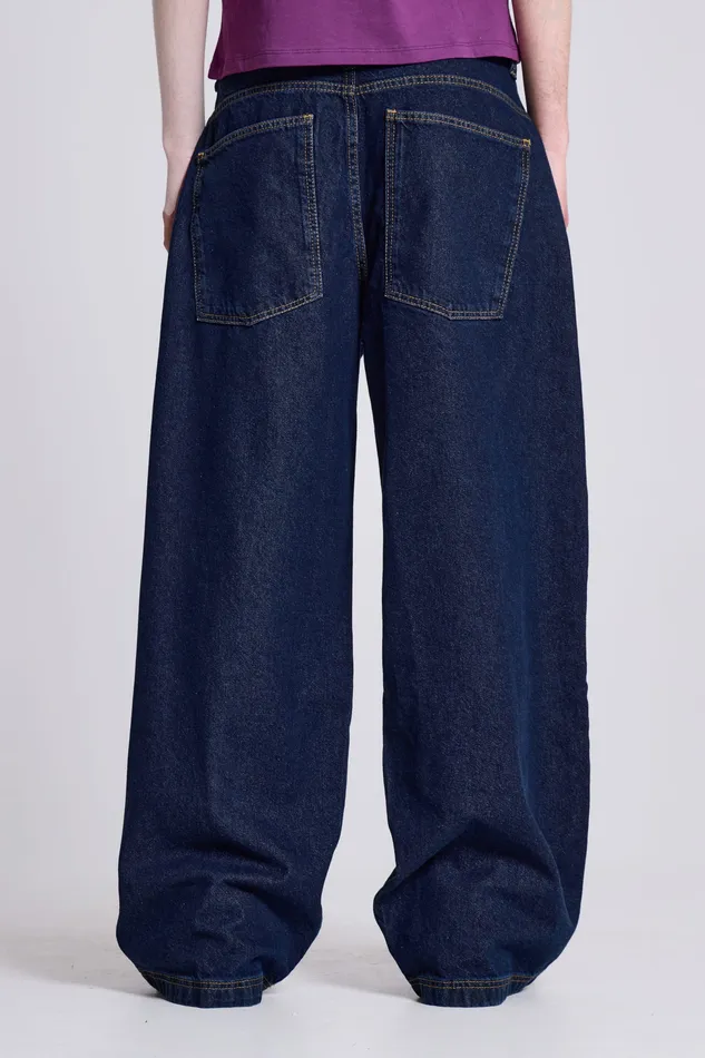 Denim Shop Indigo Low Rise Colossus Baggy Jeans 8211 Jaded London Men