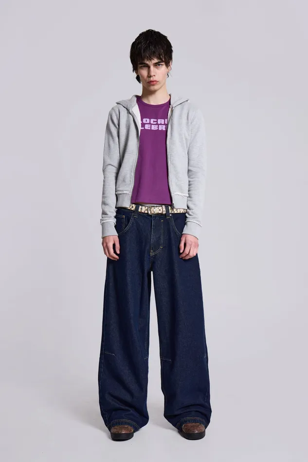 Denim Shop Indigo Low Rise Colossus Baggy Jeans 8211 Jaded London Men