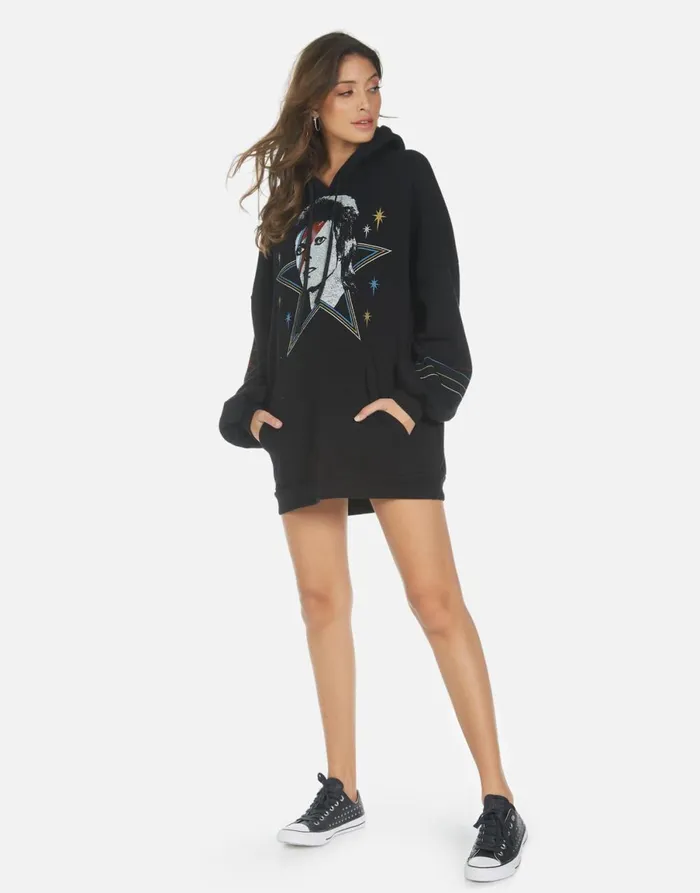 Desiree Bowie 1973 Tour Black Women039s Lauren Moshi Hoodies