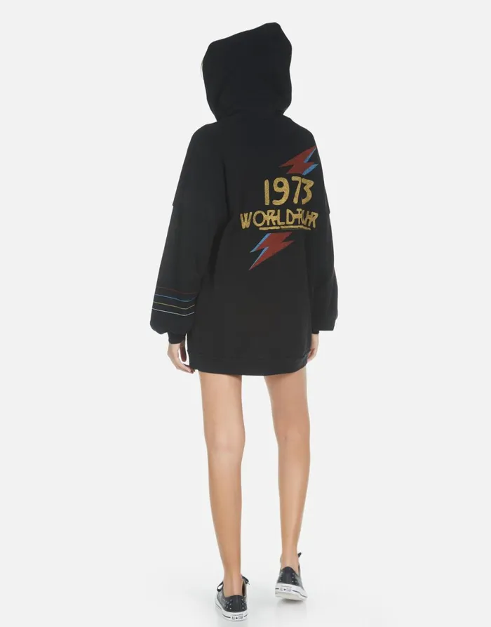 Desiree Bowie 1973 Tour Black Women039s Lauren Moshi Hoodies