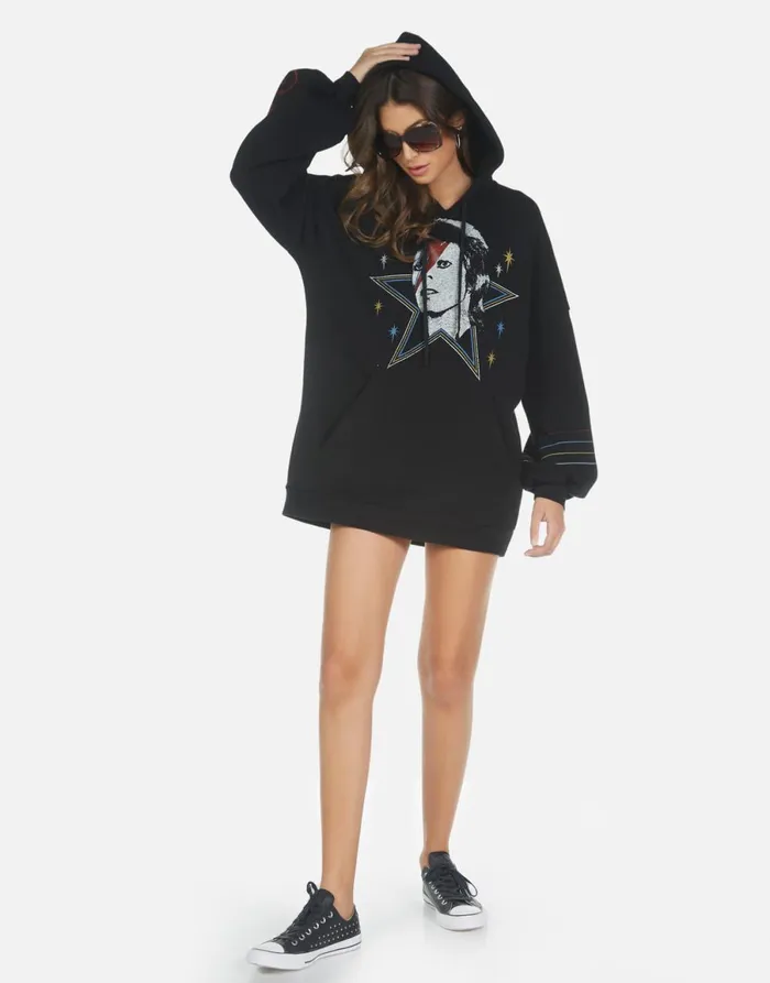 Desiree Bowie 1973 Tour Black Women039s Lauren Moshi Hoodies