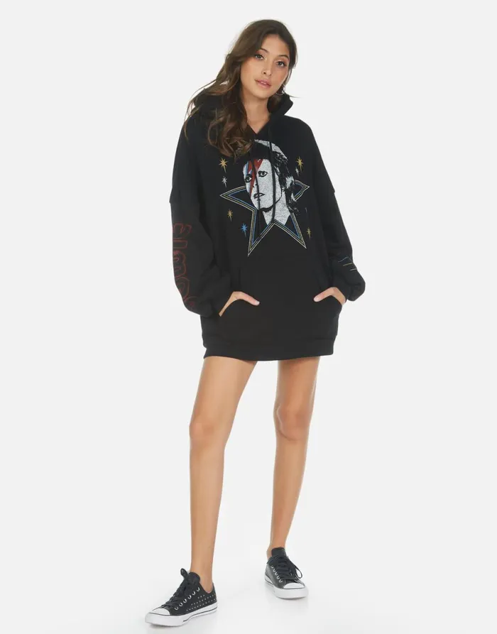 Desiree Bowie 1973 Tour Black Women039s Lauren Moshi Hoodies