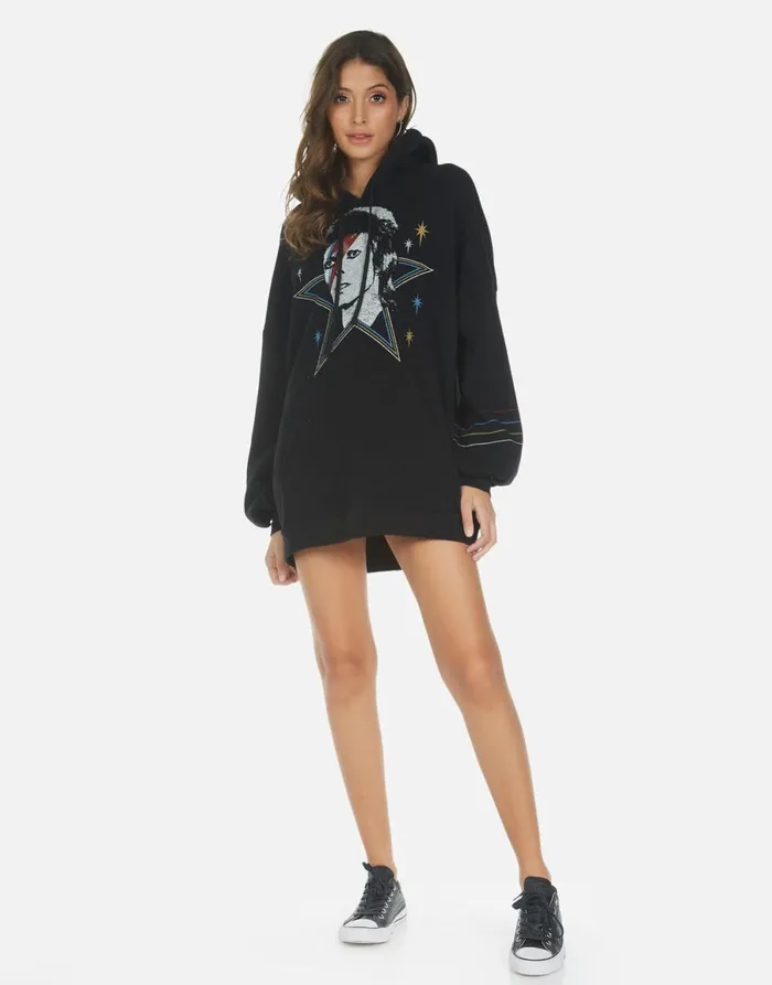 Desiree Bowie 1973 Tour Black Women039s Lauren Moshi Hoodies