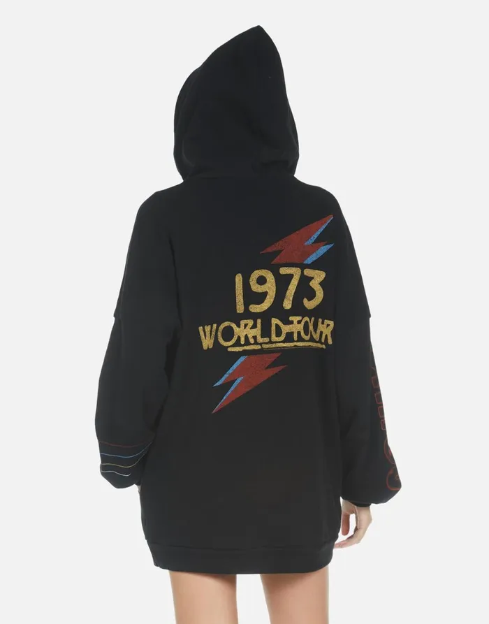 Desiree Bowie 1973 Tour Black Women039s Lauren Moshi Hoodies