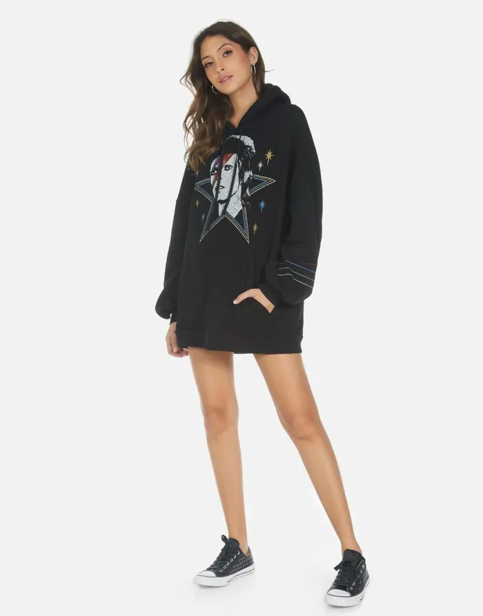 Desiree Bowie 1973 Tour Black Women039s Lauren Moshi Hoodies