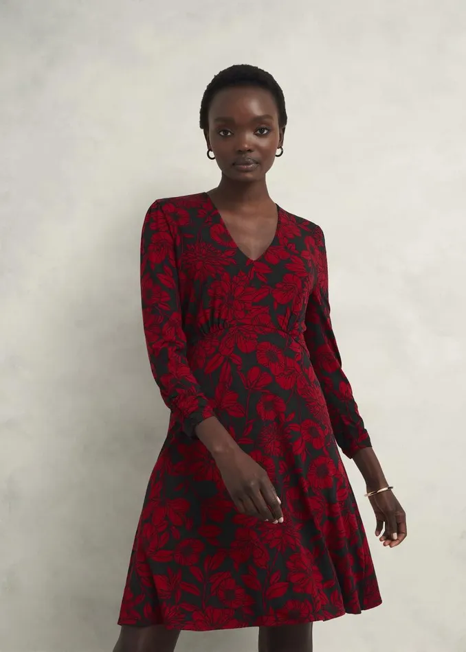 Dresses and Jumpsuits Women HOBBS Julietta Jersey Dress Black Red