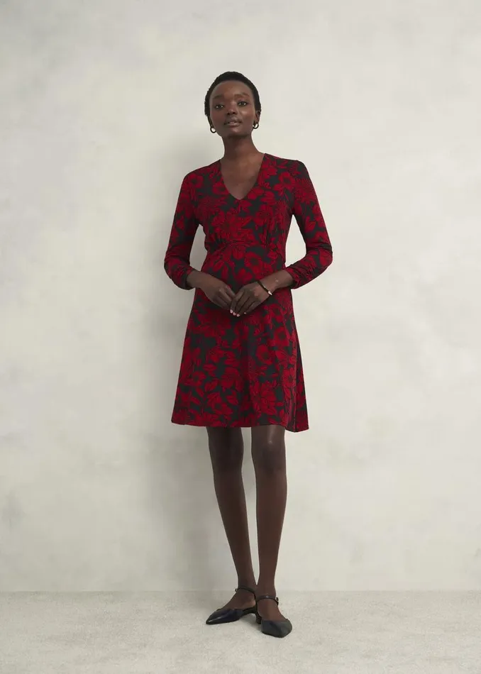Dresses and Jumpsuits Women HOBBS Julietta Jersey Dress Black Red