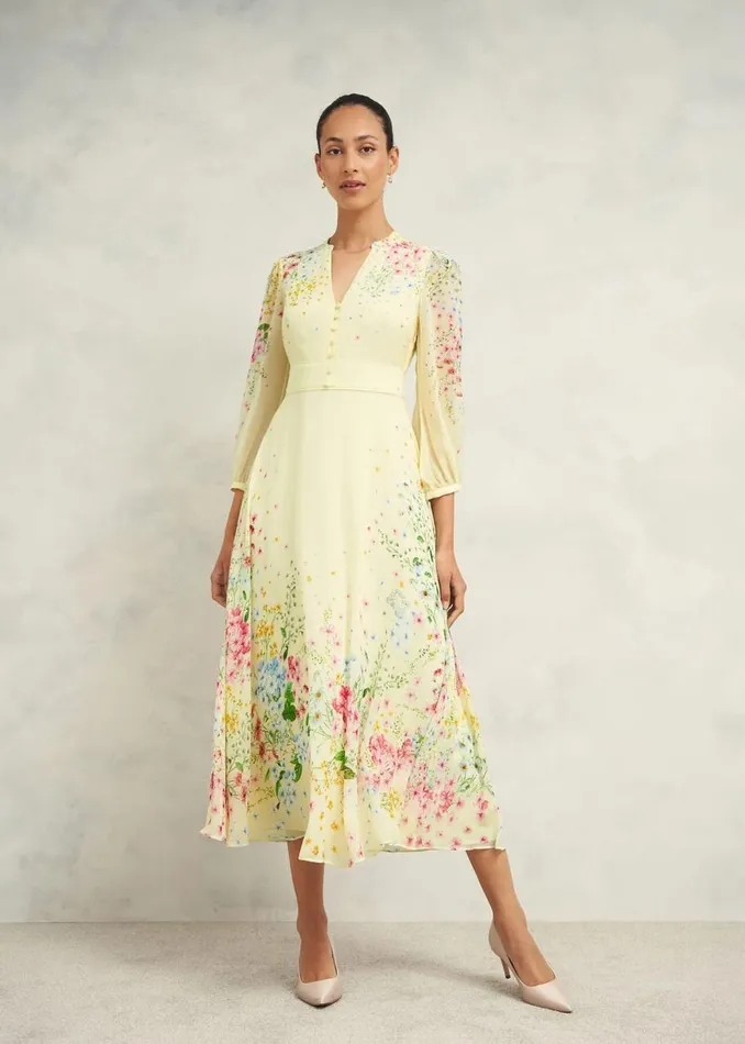 Dresses and Jumpsuits Women HOBBS Petite Emma Dress Yellow Multi