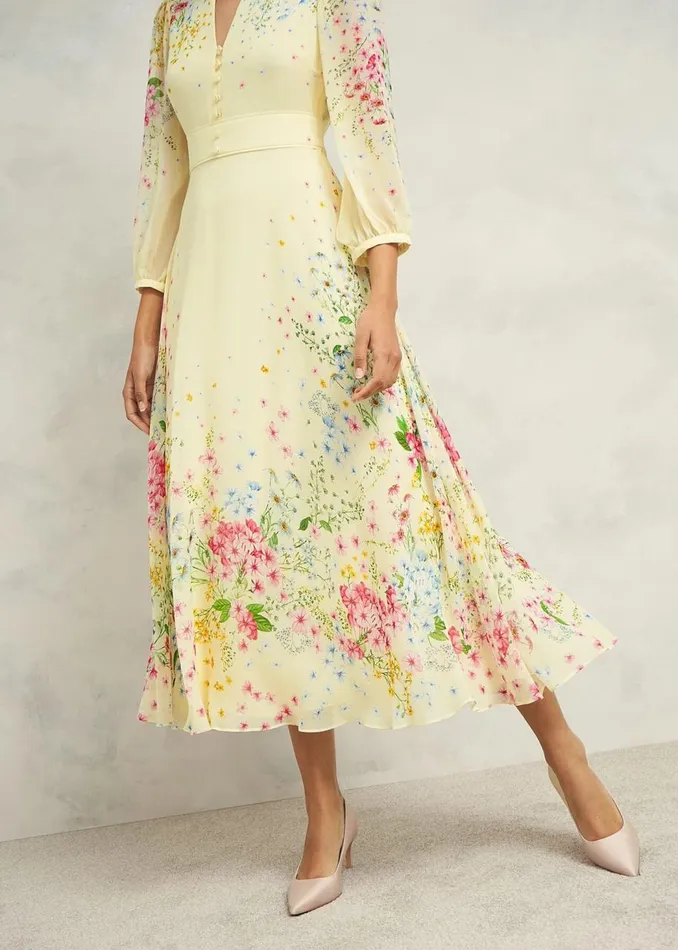 Dresses and Jumpsuits Women HOBBS Petite Emma Dress Yellow Multi