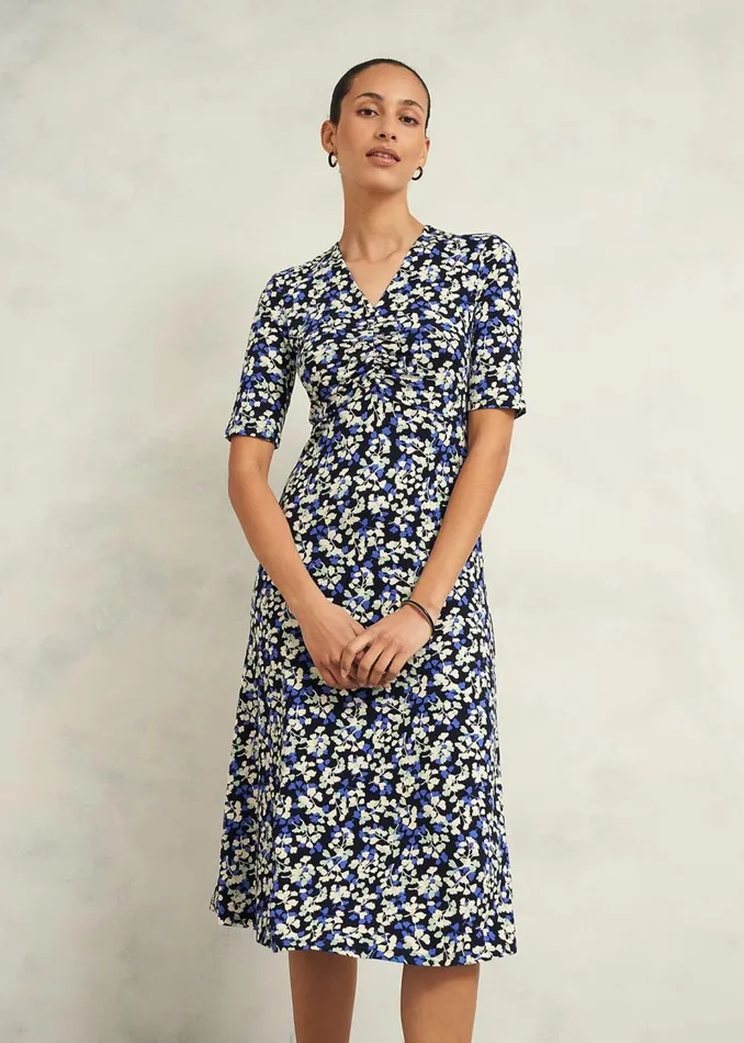 Dresses and Jumpsuits Women HOBBS Petite Frankie Jersey Dress Navy Multi