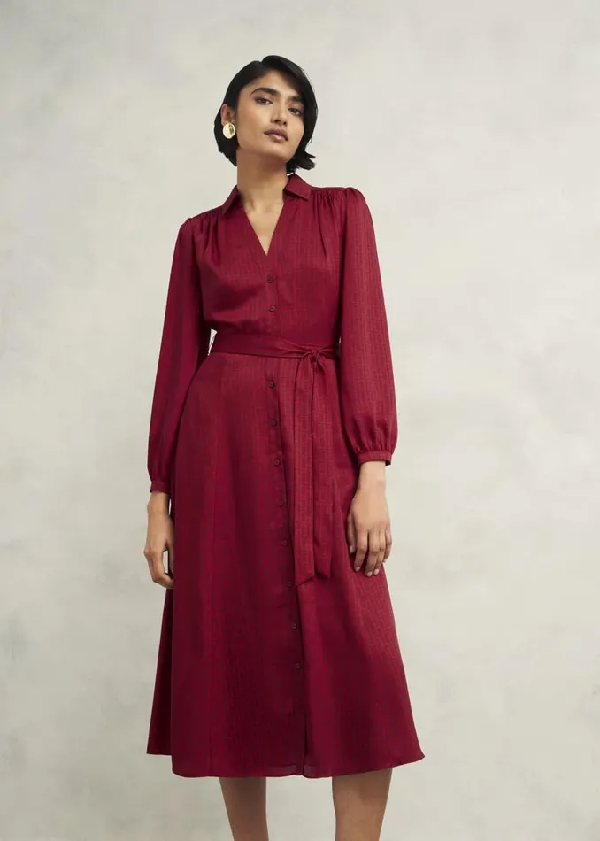 Dresses and Jumpsuits Women HOBBS Petite Yvonne Shirt Dress Red Multi