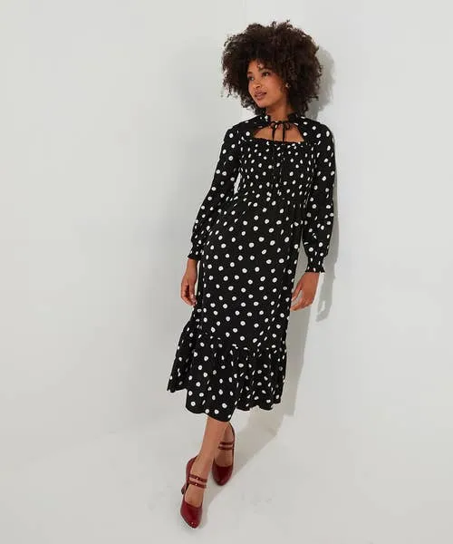 Dresses Apparel Serena Spot Dress Black Joebrowns Dresses Apparel Serena Spot Dress Black Joebrowns