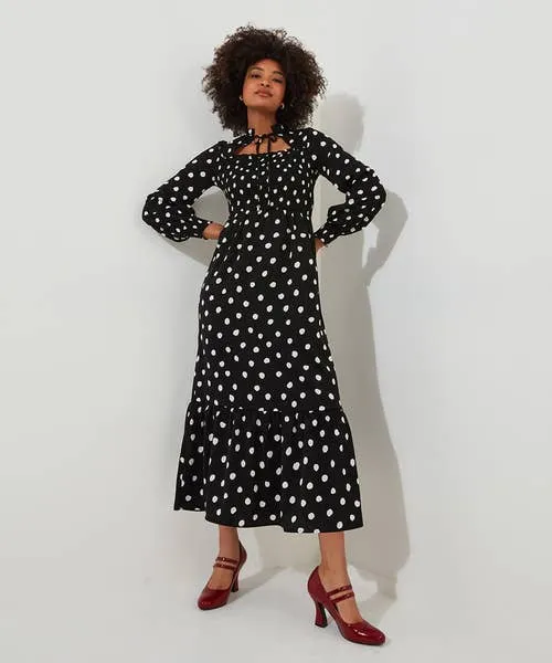 Dresses Apparel Serena Spot Dress Black Joebrowns Dresses Apparel Serena Spot Dress Black Joebrowns