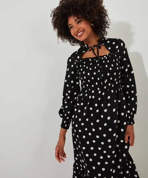 Dresses Apparel Serena Spot Dress Black Joebrowns Dresses Apparel Serena Spot Dress Black Joebrowns
