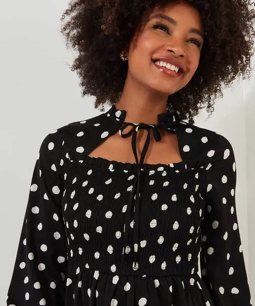 Dresses Apparel Serena Spot Dress Black Joebrowns Dresses Apparel Serena Spot Dress Black Joebrowns