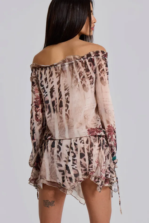 Dresses Jaded London Women Shop Lorenza Sheer Bardot Dress In Oza