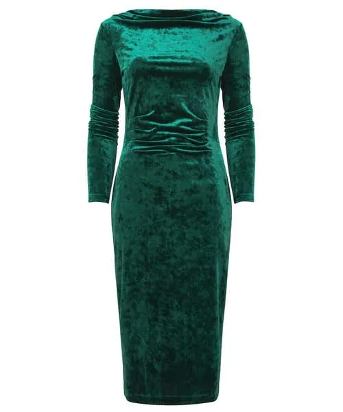 Dresses Joebrowns Apparel Midnight Crushed Velvet Dress Green Dresses Joebrowns Apparel Midnight Crushed Velvet Dress Green