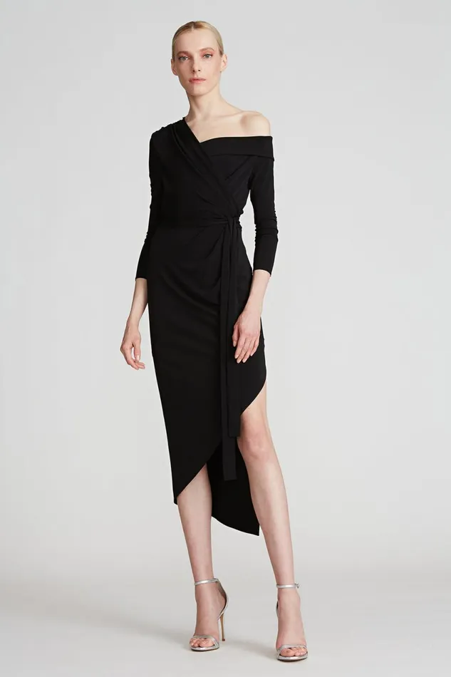 Dresses Women Halston Eden Jersey Dress Jet Black