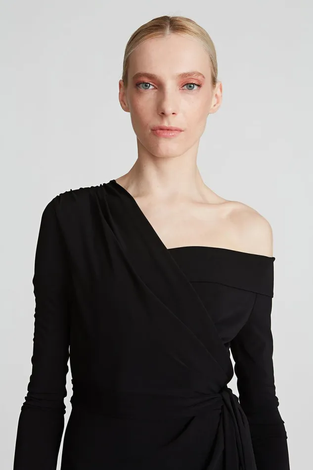 Dresses Women Halston Eden Jersey Dress Jet Black