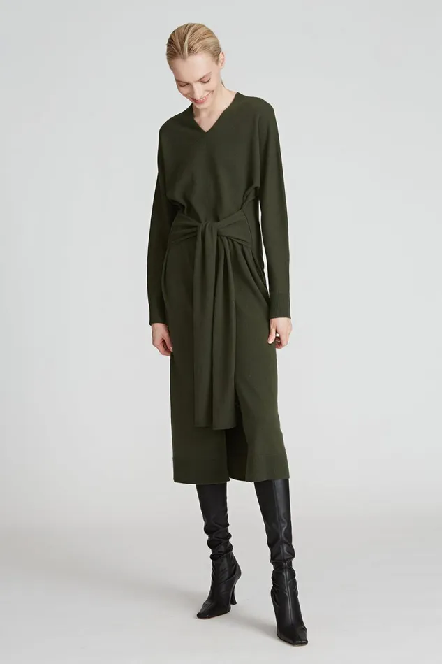 Dresses Women Halston Harlee Sweater Dress Olive
